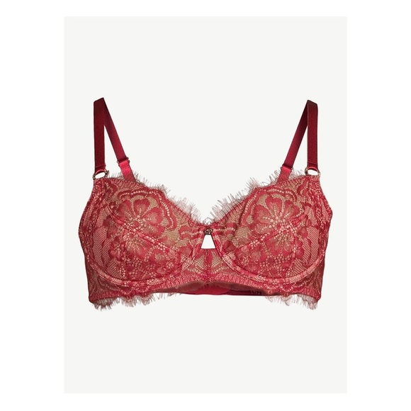 Sofia Intimates by Sofia Vergara Women's Eyelash Lace Balconette Bra - Picture 3 of 4